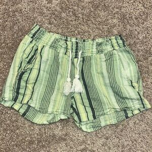 Salt Life High Waist Green and Black Beach Shorts
